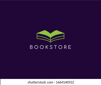 Simple Logo of Book with Modern Concept. This Logo Suitable for Library, Bookstore, Publishing Company, and More. Vector Illustration.