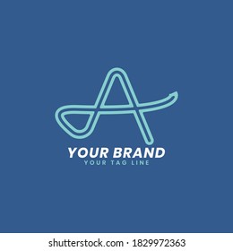 Simple logo for brands or companies, in the form of the letter a