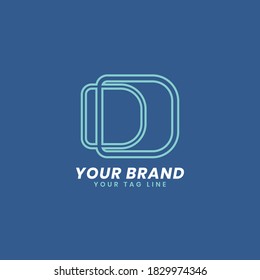 Einfaches Logo für Marken oder Unternehmen in Form des Buchstabens D