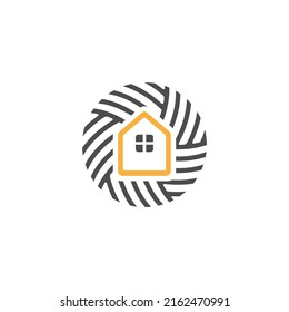 Simple logo of building rental in abstract style