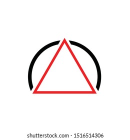 simple logo for business triangle icon