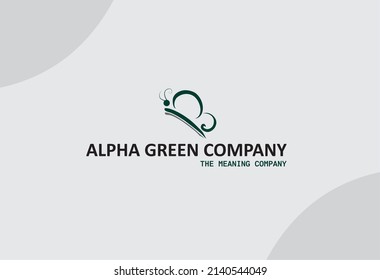 simple logo with butterfly character