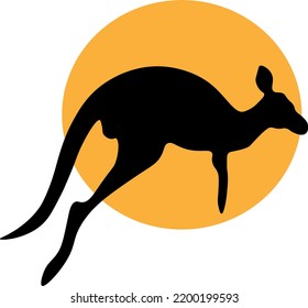 simple logo of camel with moon shadow