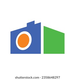 Simple Logo of Camera and building 