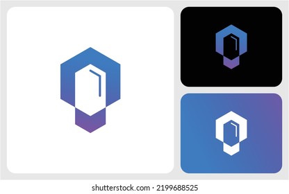 simple logo capsule hexagon modern creative design