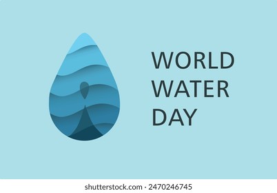 A simple logo celebrating world water day, World water day