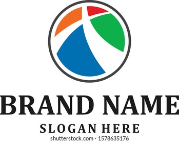 simple logo cicle vector church