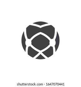 Simple logo circle design illustration. Network symbol
