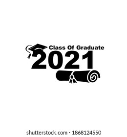 Simple Logo Class 2021 Graduates Happy Stock Vector (Royalty Free ...