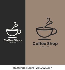 Logotipo simple de la cafetería