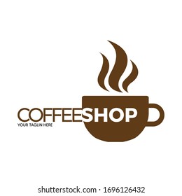 logotipo simple para el vector de cafetera