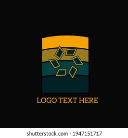 simple logo with colorful and minimalistic