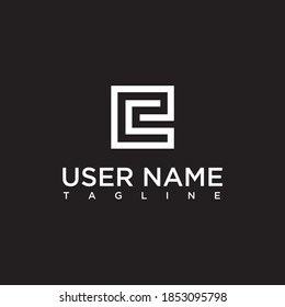 simple logo combination concept of letter S with letter C. Unique  box cs letters