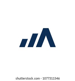 simple logo combination letter a with letter m