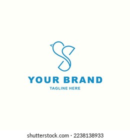 a simple logo combining the letter S and a bird's head