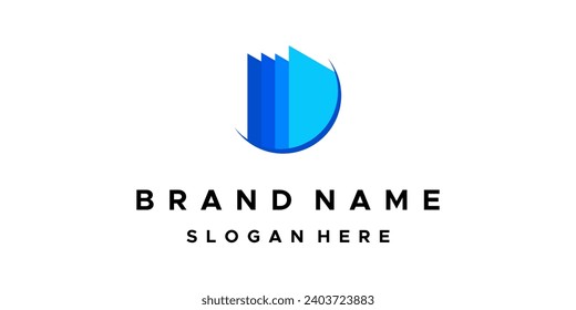 Un logotipo sencillo que combina líneas verticales y círculos