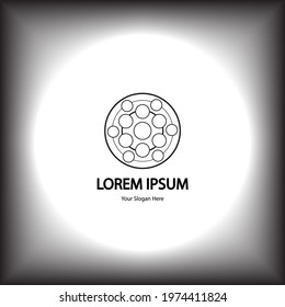 simple logo company with dot in circle