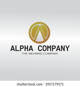 simple logo for company with latter A 