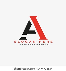 simple logo with the concept letter A.