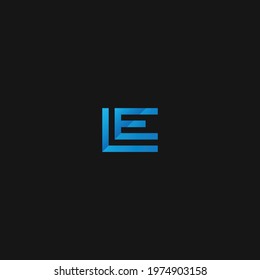 Simple logo concept of letters L and E