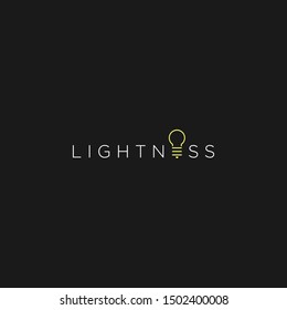 The simple logo concept of the light bulb symbol is in the letter
