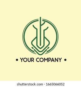 
simple logo with the concept of nature / tree that symbolizes eco friendly