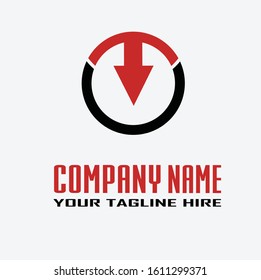 simple logo concept. red and black logo design
