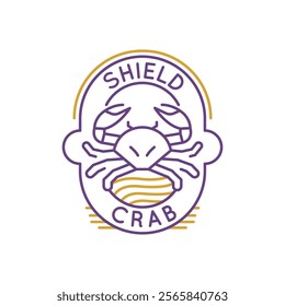 Simple Logo with Crab icon. Simple Logo with crab icon for social media, app and web design. Vector illustration