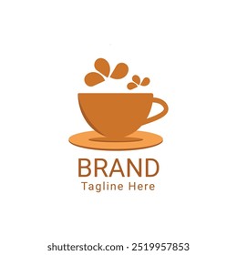 simple logo of a cup with a splash of water