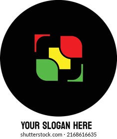 simple logo with cute shape with RGB color