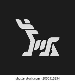 Simple logo deer heraldic, good for all media and company.