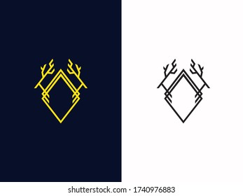 simple logo deer with line and gradient elements suitable for your company or business logo icon needs