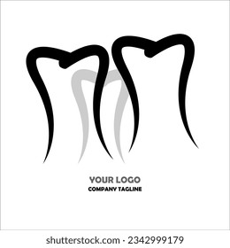 logotipo sencillo para la práctica del dentista o la marca de productos dentales