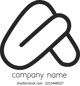 Simple logo desain with letter A concept