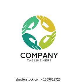 Diseño de logotipo sencillo con 4 brazos y un círculo. Este logotipo es perfecto para sus necesidades de proyecto.