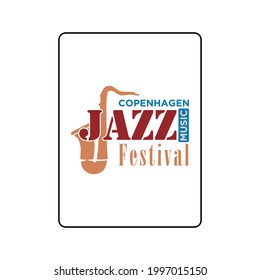 Simple logo design about jazz music festival suitable for banner or billboard or also background for concert stage