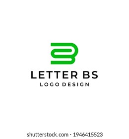 Einfaches Logo-Design auf den Buchstaben B und S auf weißem Hintergrund.
EPS10, Vektorgrafik.