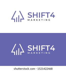 Simple logo design of arrow and growth with clean background - EPS10 - Vector.