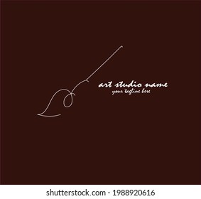 diseño de logotipo simple para estudio de arte