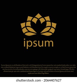 simple logo design with the basic shape of flower petals