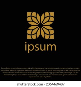 simple logo design with the basic shape of flower petals