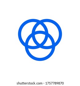 simple logo design in blue.