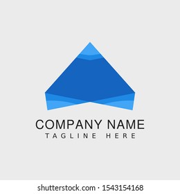Simple logo design with blue paper airplane icons