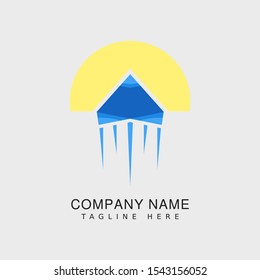 Simple logo design with blue paper airplane icons