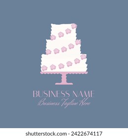 Simple Logo Design with a Cake