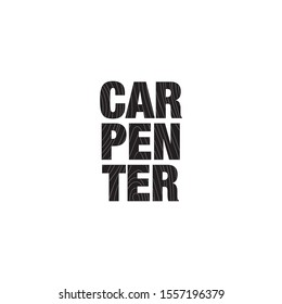 Simple Logo Design with Carpenter Concept.  vector icon.  Illustration Design
