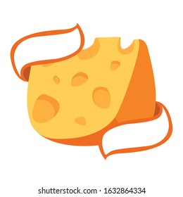 Simple Logo Design of a Cheese in Yellow
