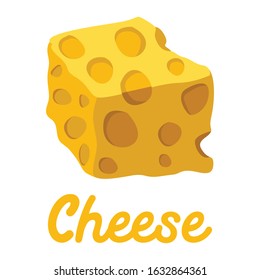 Simple Logo Design of a Cheese in Yellow
