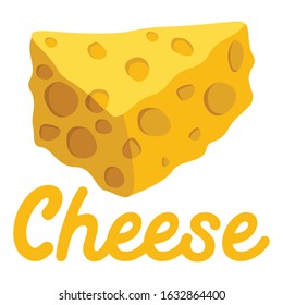 Simple Logo Design of a Cheese in Yellow