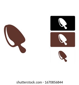 Diseño de un logotipo sencillo para un helado de chocolate